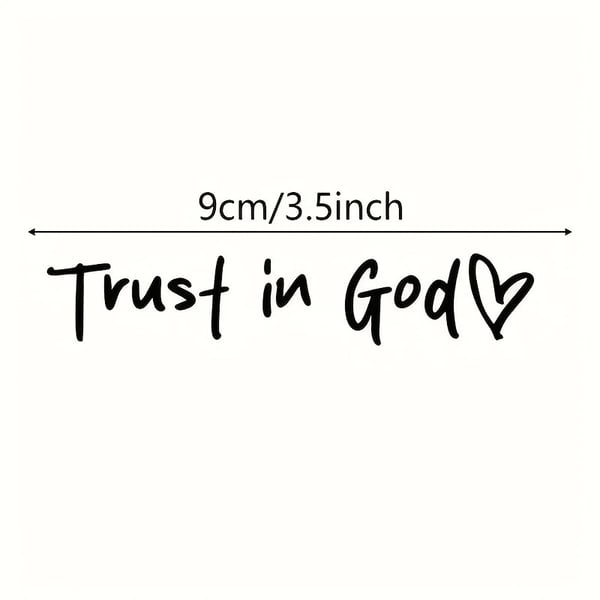 Trust in God Backspegeldekal