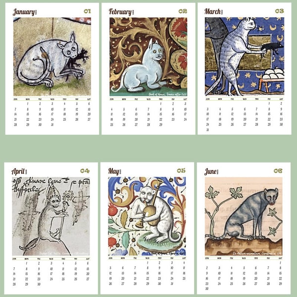 Medeltids kattkalender 2025