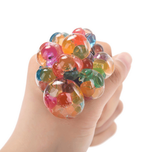 Stressboll i regnbågsfärger