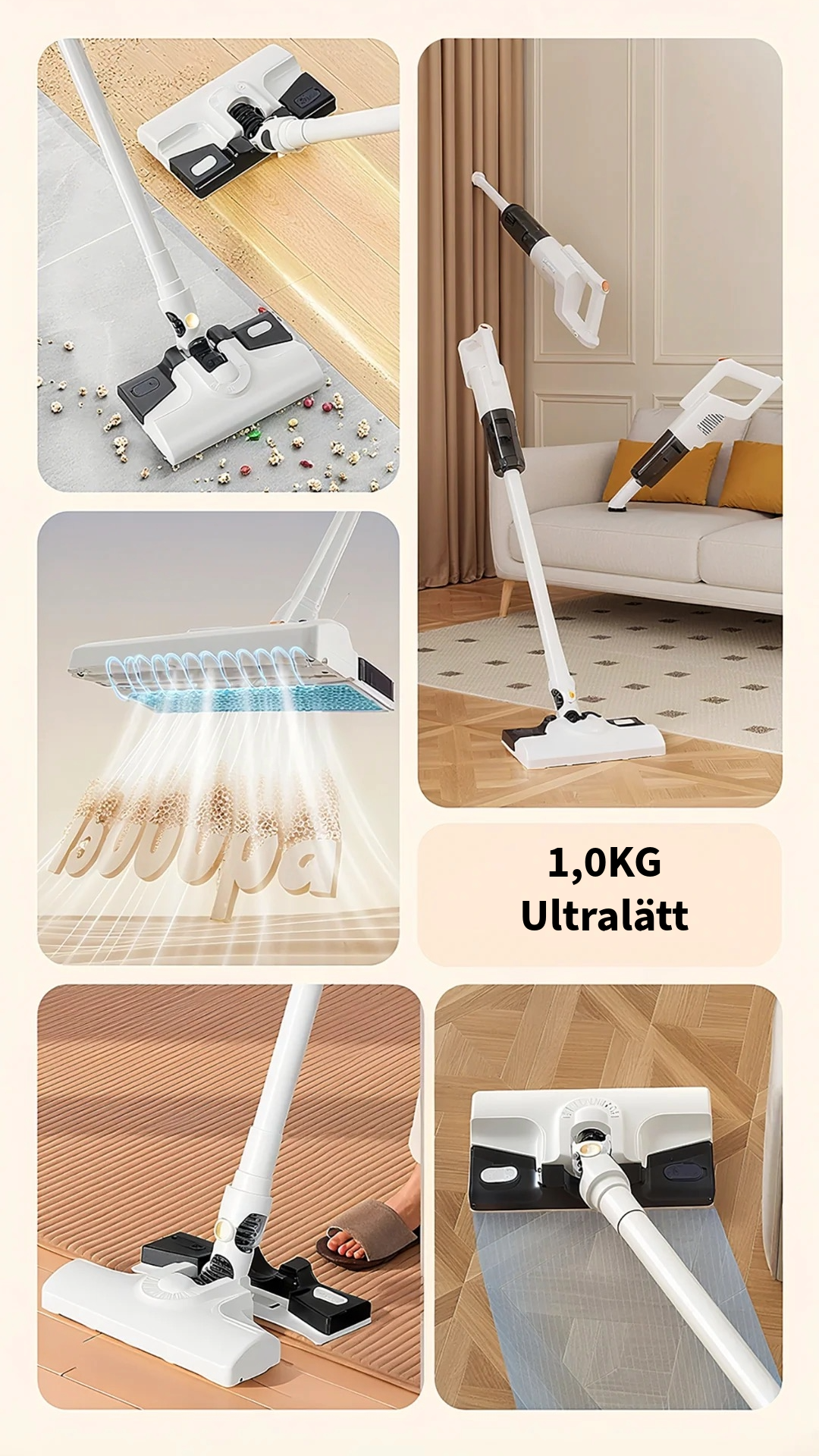 3-i-1 Smart Dammsugare