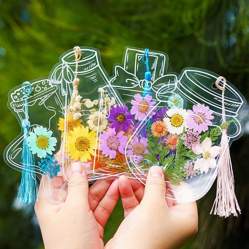 Bokmärke med blomblad| 40 Stycken