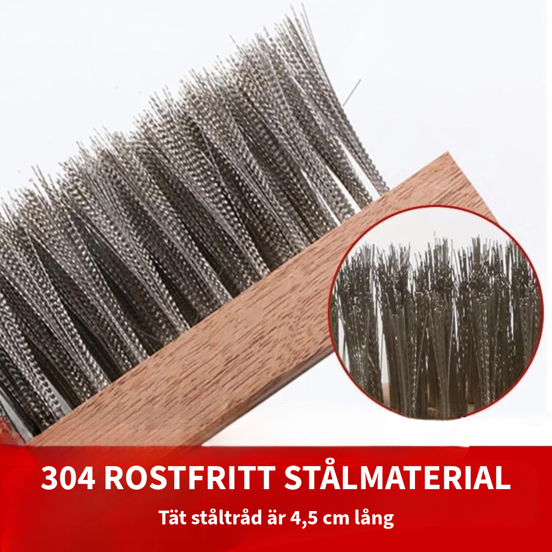 Rostfri ståltråd rengöringsborste
