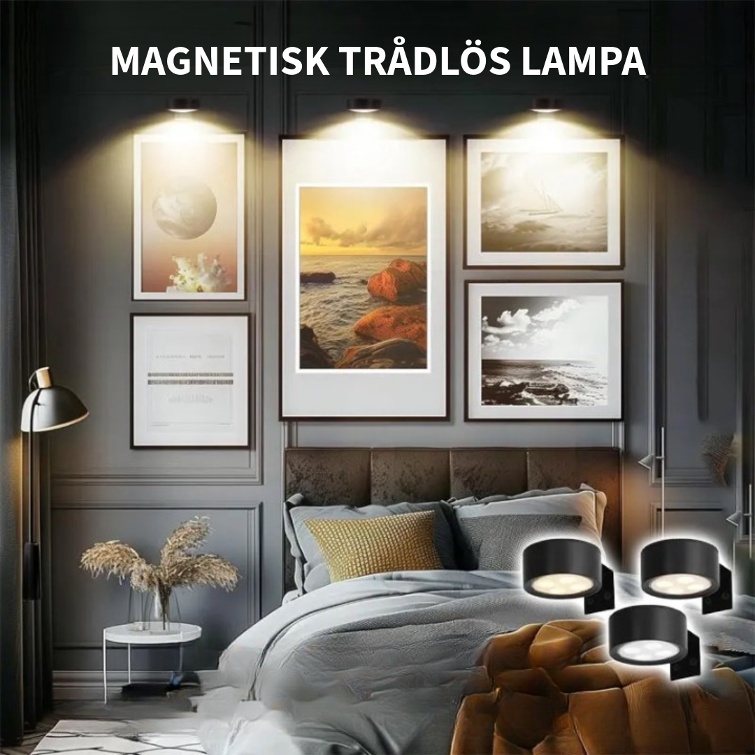 Magnetisk trådlös lampa