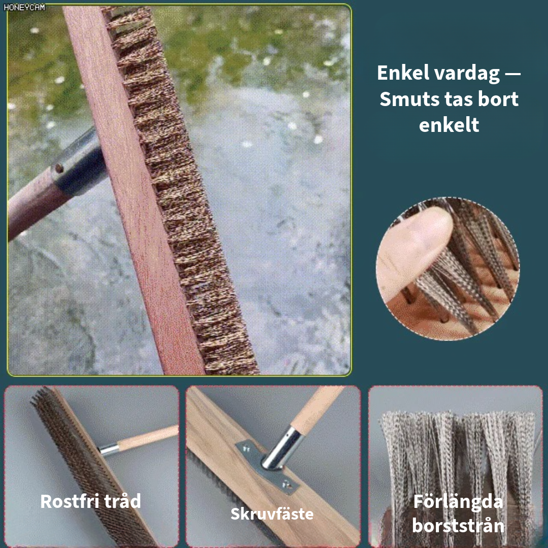 Rostfri ståltråd rengöringsborste