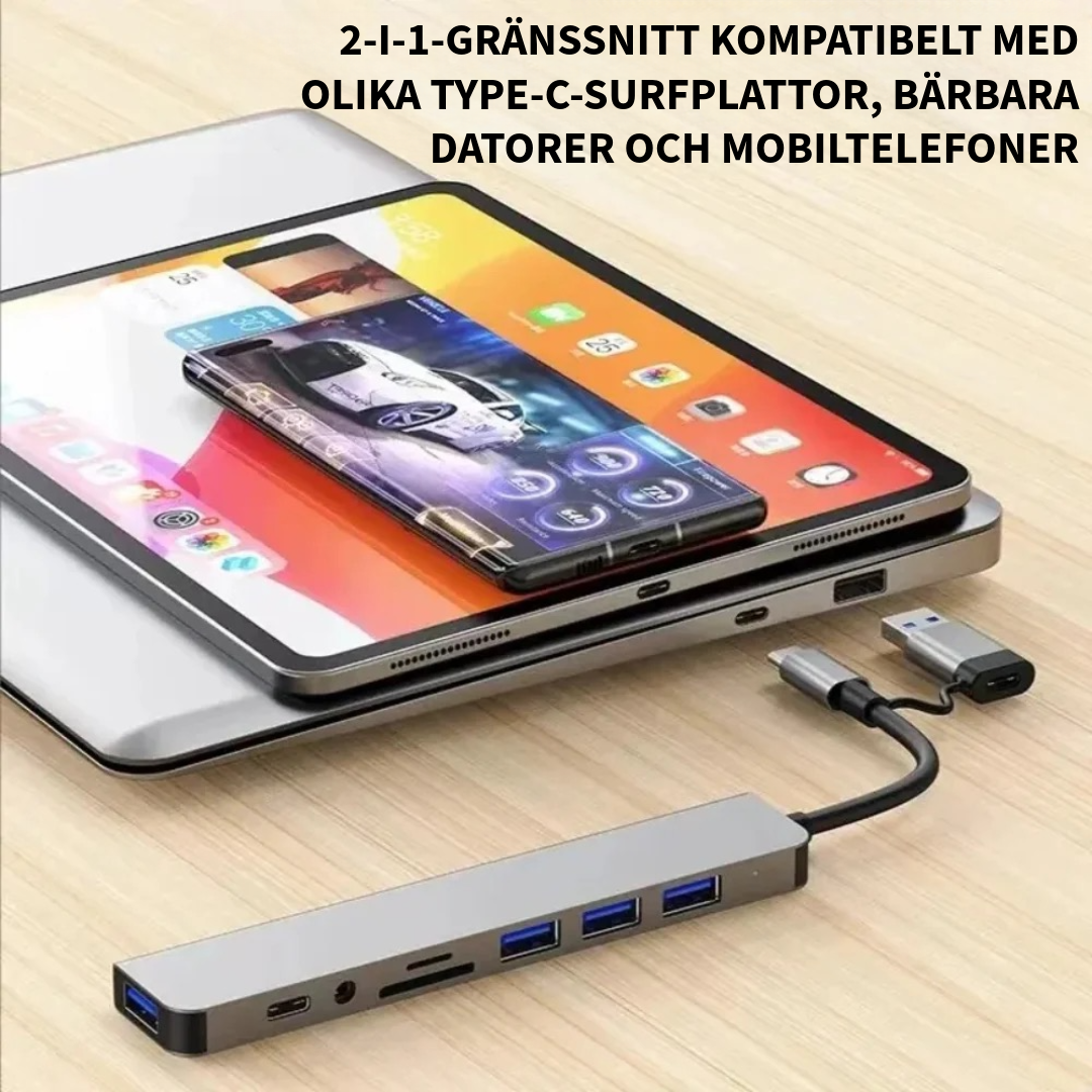 8-i-2 USB-hubb