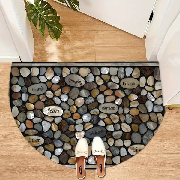 Boho Stil Halvmåne Dörrmatta – Halkfri & Mjuk