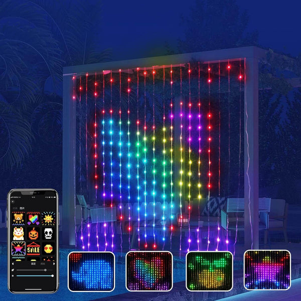 Häftig LED-gardin