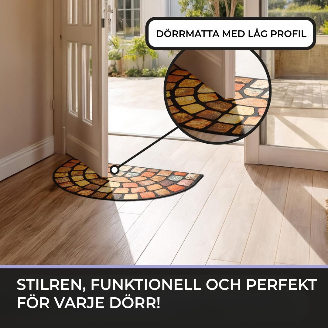 Boho Stil Halvmåne Dörrmatta – Halkfri & Mjuk
