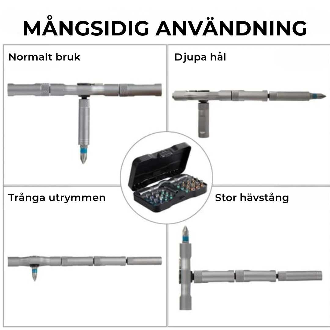 Professionell 24-i-1 Magnetisk Skruvmejselset