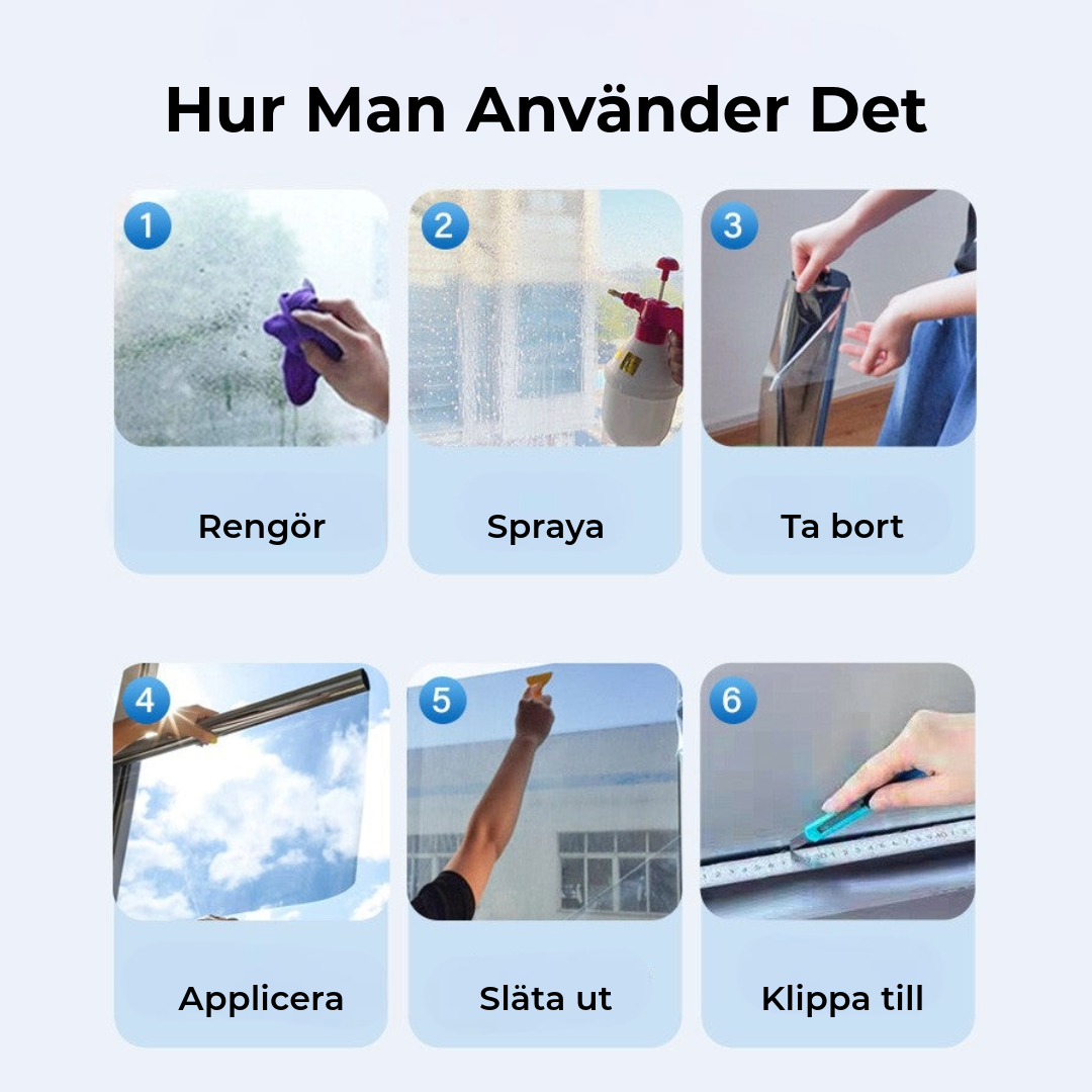 Värmeisolerande integritetsskydd för fönster