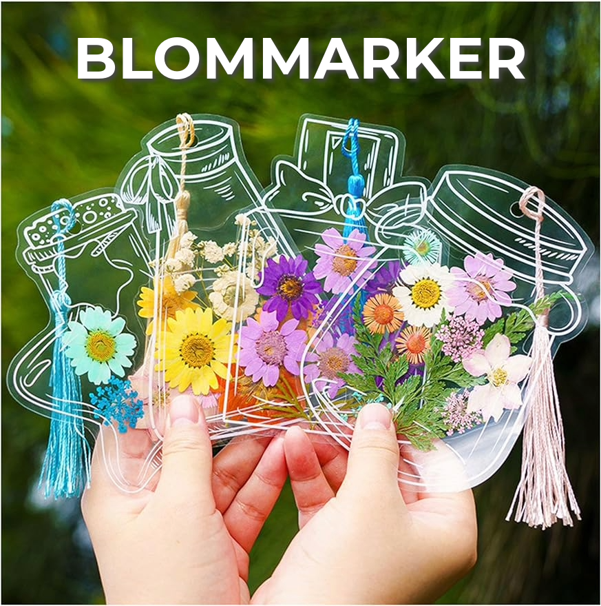 Bokmärke med blomblad| 40 Stycken