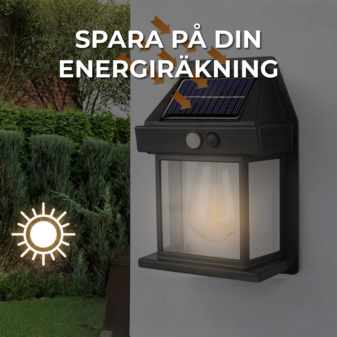 Solcellsdriven trädgårdslampa