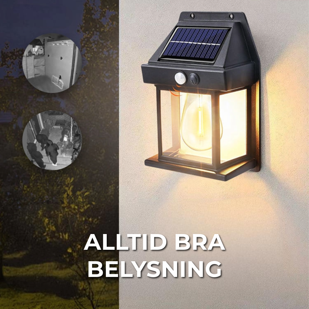 Solcellsdriven trädgårdslampa