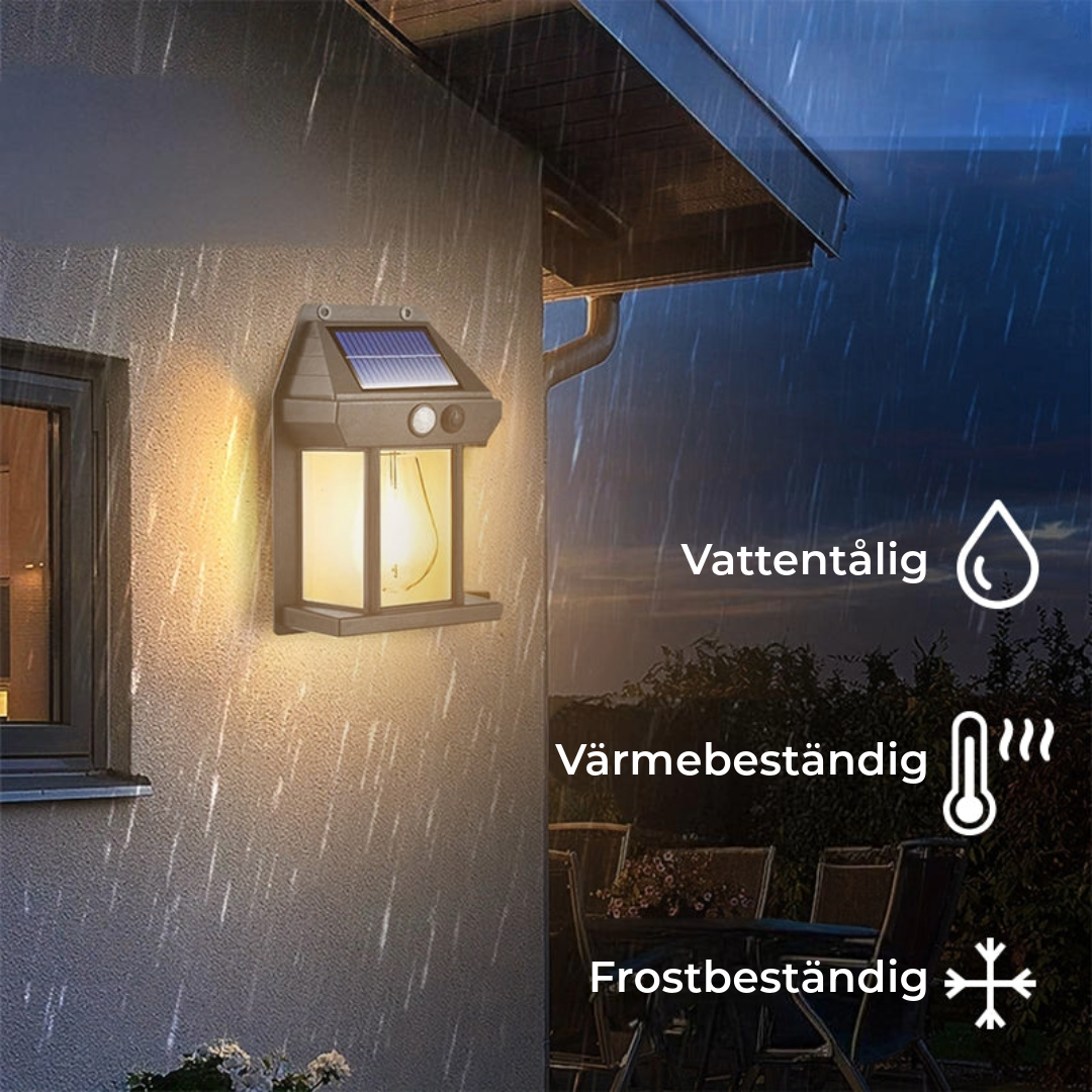 Solcellsdriven trädgårdslampa