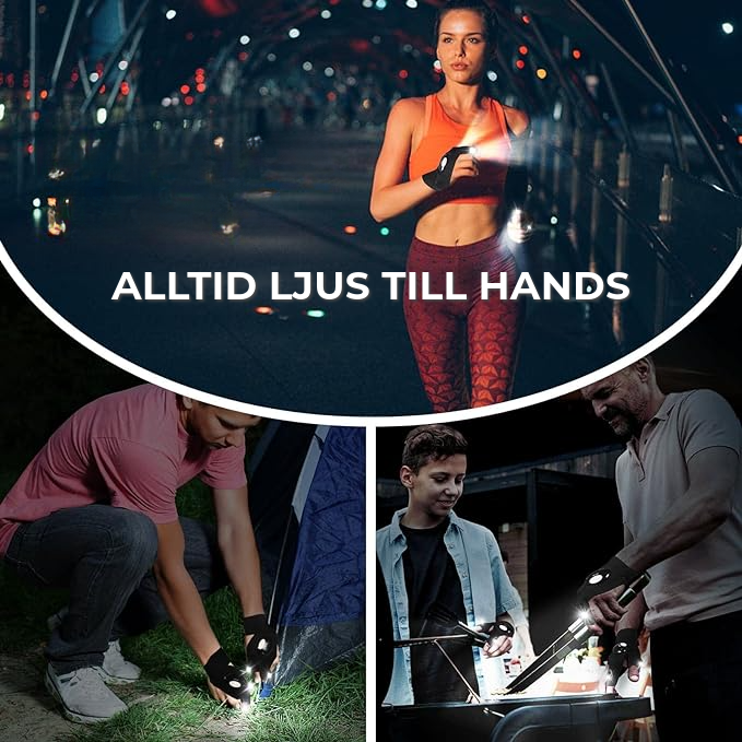Handskar med LED-lampor
