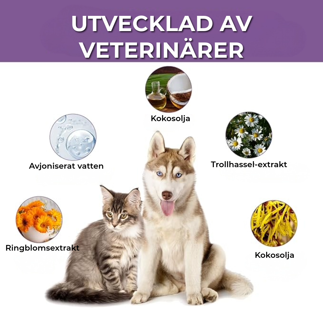 Djuprengörande öronrengöring för husdjur