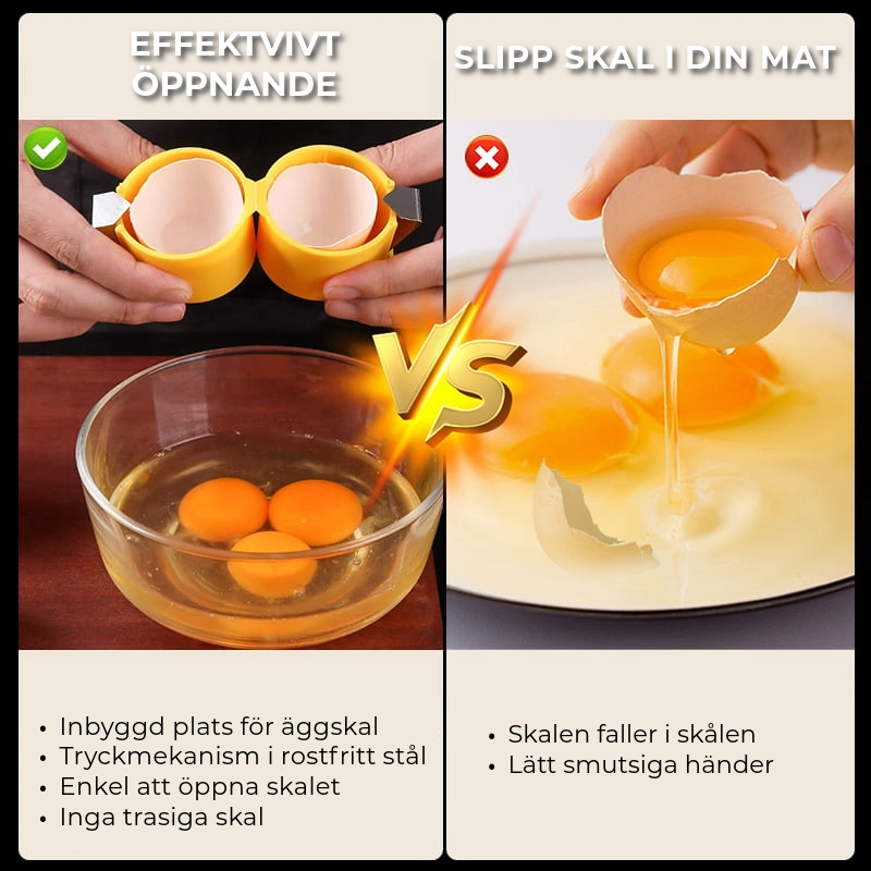 Effektiv äggöppnare