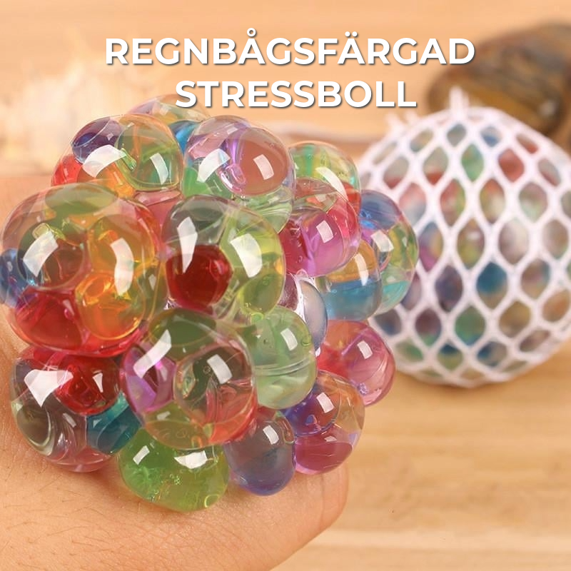 Stressboll i regnbågsfärger