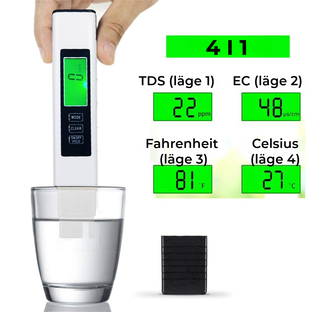 Professionell Vattentestare