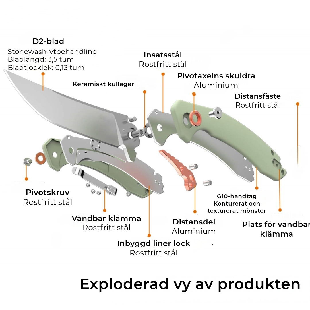 Stilren taktisk fickkniv