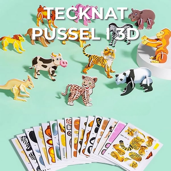 Tecknat pussel i 3D | 25 Pussel
