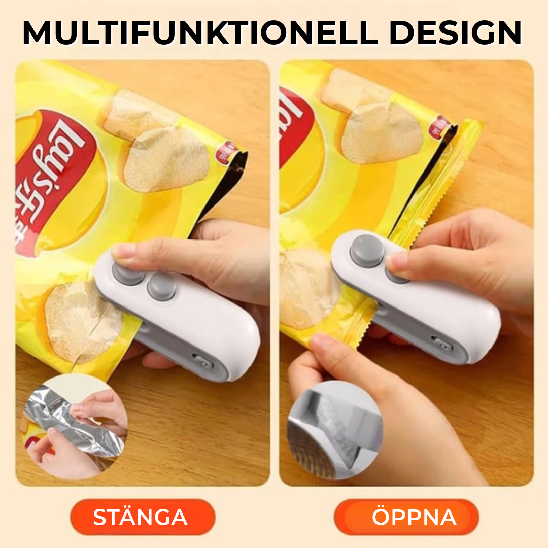 2-i-1 Mini Förpackningsförslutare