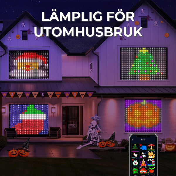 Häftig LED-gardin
