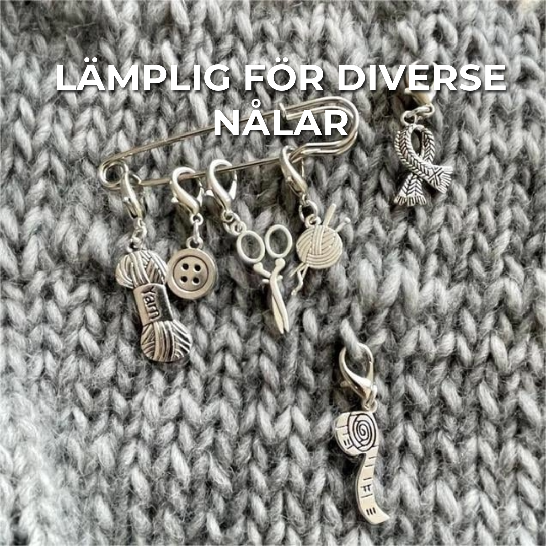 Hake- och stickmarkörer | 6 stycken + säkerhetsnål