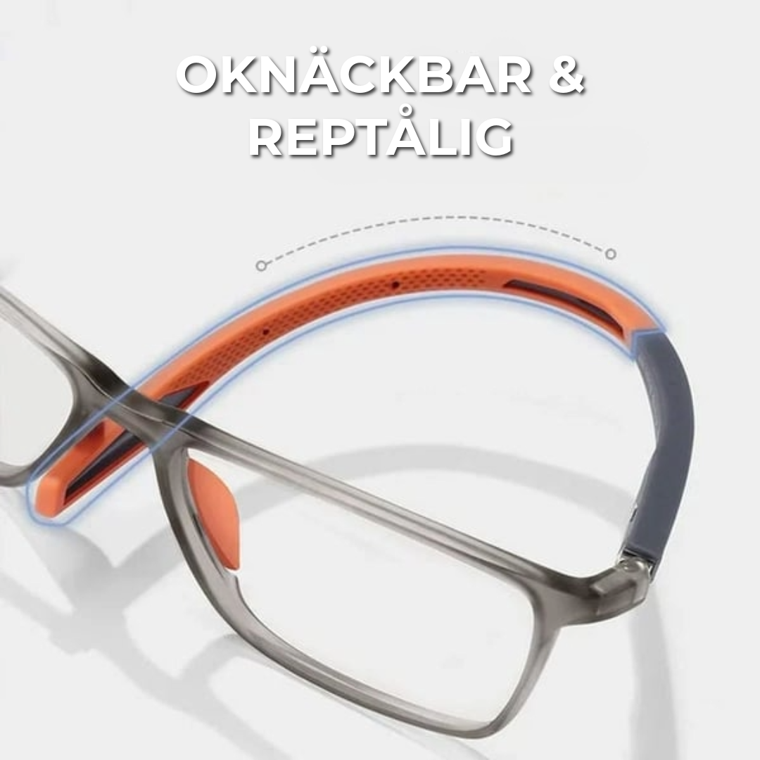 Oknäckbara sportglasögon