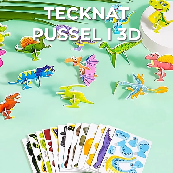Tecknat pussel i 3D | 25 Pussel