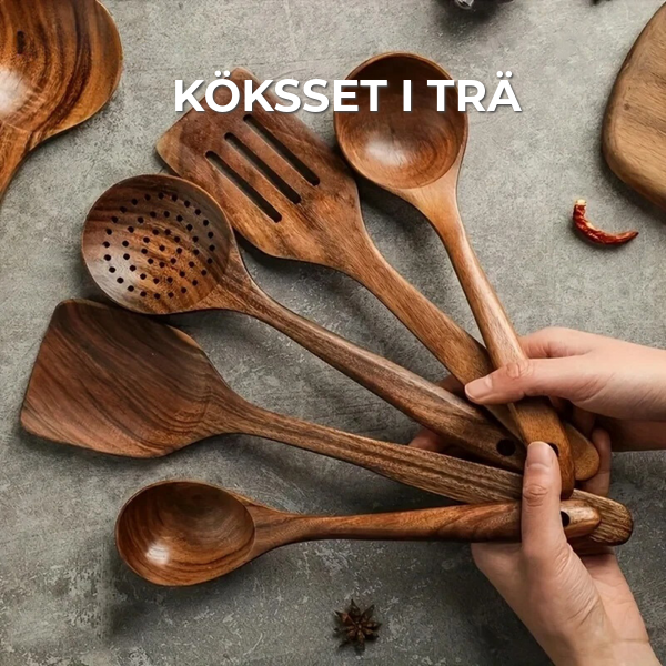 Proffsiga köksredskap i Valnöt - 5 Styck