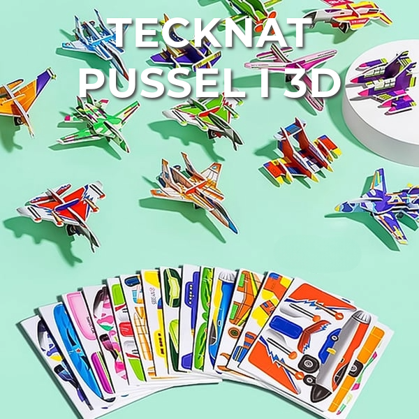 Tecknat pussel i 3D | 25 Pussel