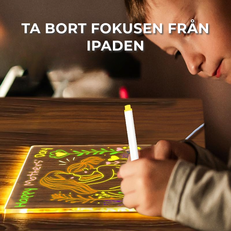 Kreativt teckningsbord med LED