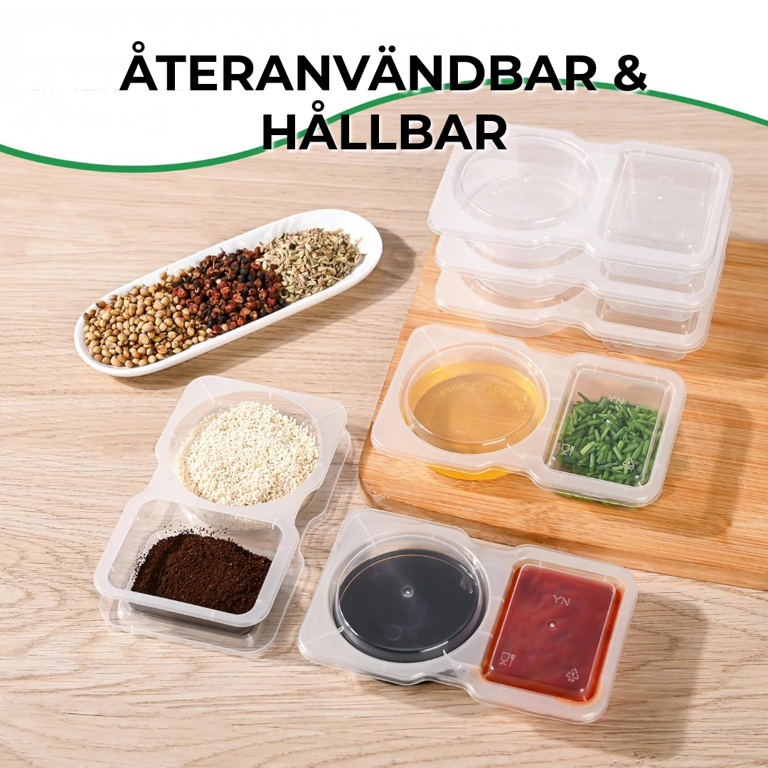 Förvaringsbehållare med dubbla fack