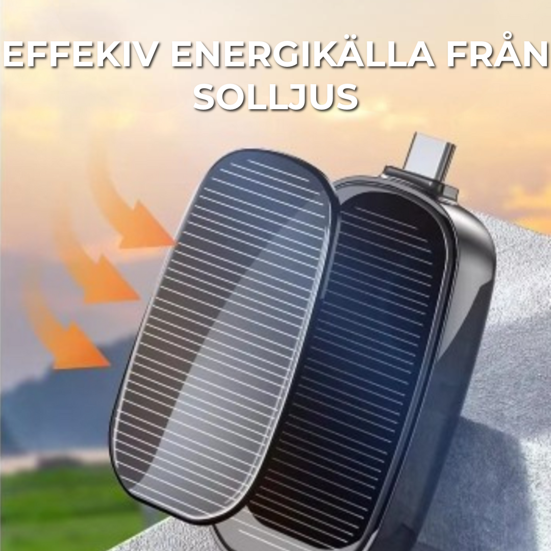 Mini Trådlös Powerbank | Solenergi