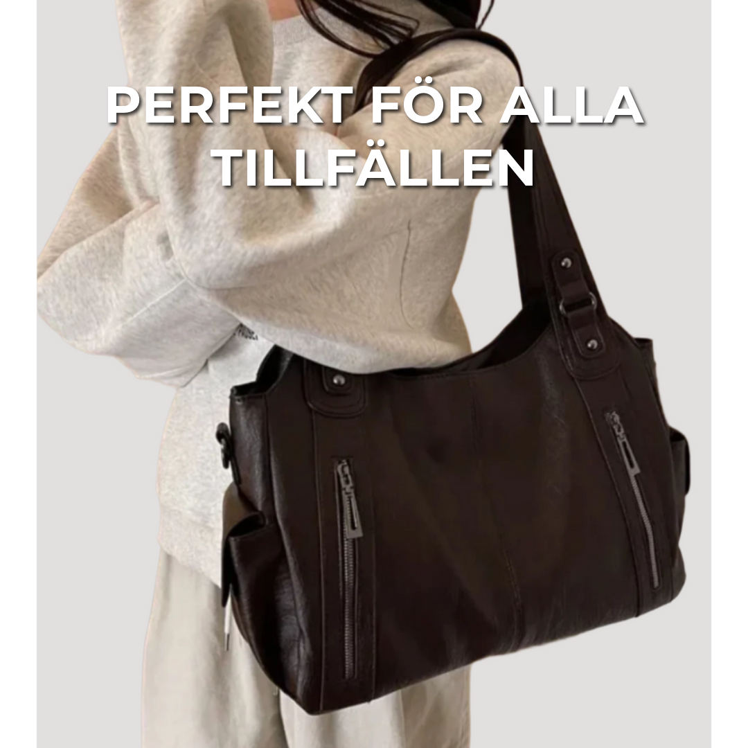 Vintage Läderhandväska