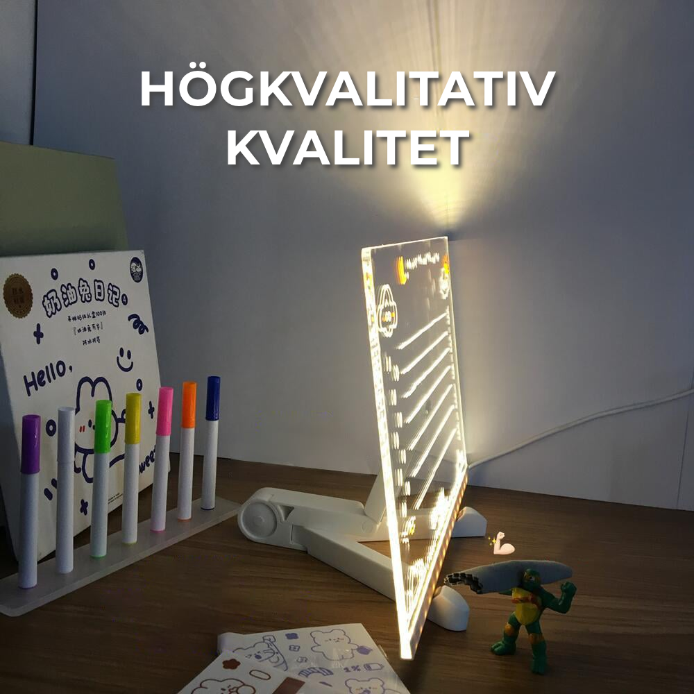 Kreativt teckningsbord med LED