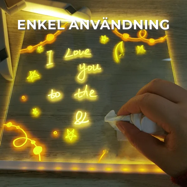 Kreativt teckningsbord med LED