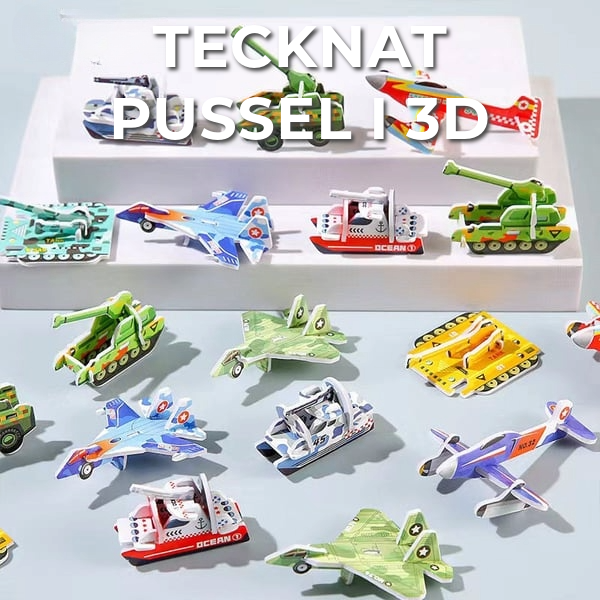 Tecknat pussel i 3D | 25 Pussel