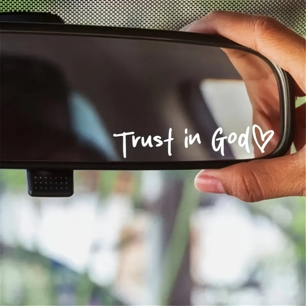 Trust in God Backspegeldekal