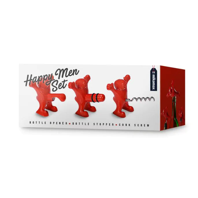 Happy men set