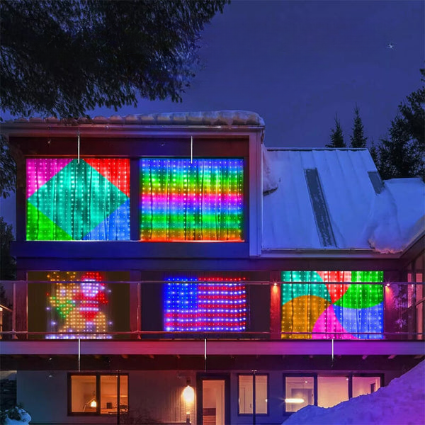 Häftig LED-gardin