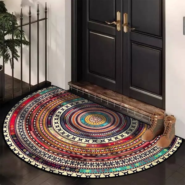 Boho Stil Halvmåne Dörrmatta – Halkfri & Mjuk