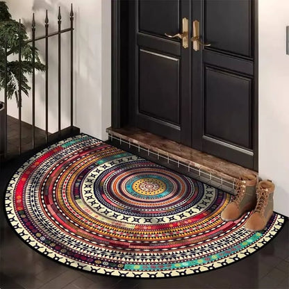 Boho Stil Halvmåne Dörrmatta – Halkfri & Mjuk