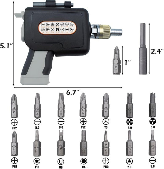 Professionell 16-i-1 skruvmejselset