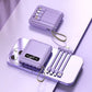 5000mAh Mini Power Bank med Inbyggda Kablar | + Inbyggd Ficklampa
