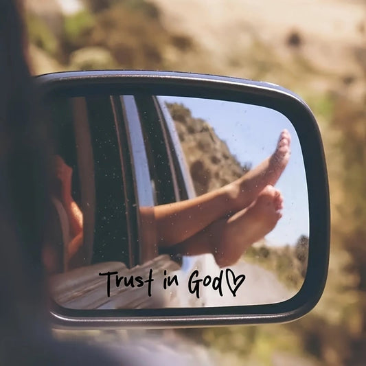 Trust in God Backspegeldekal
