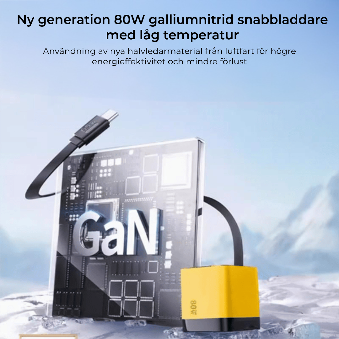 80W Snabbladdare