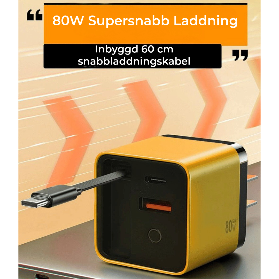 80W Snabbladdare