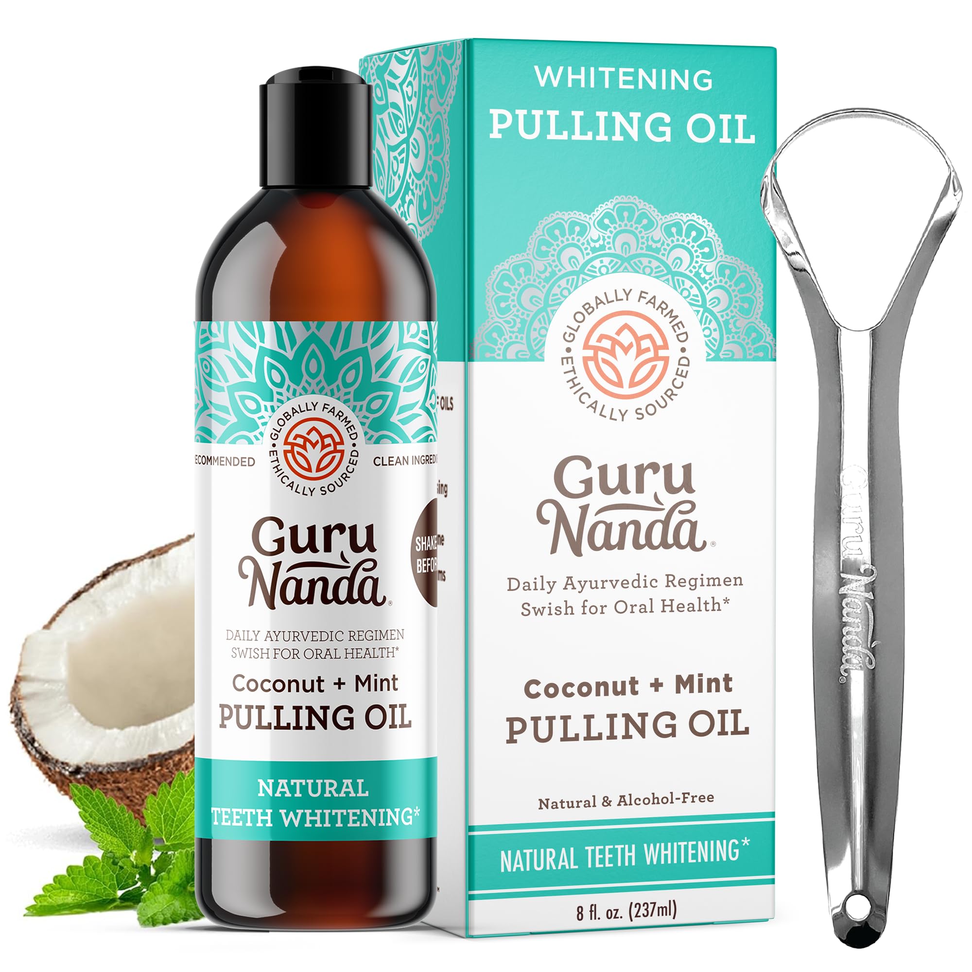 Naturlig Blekande Munskölj + Tungscraper